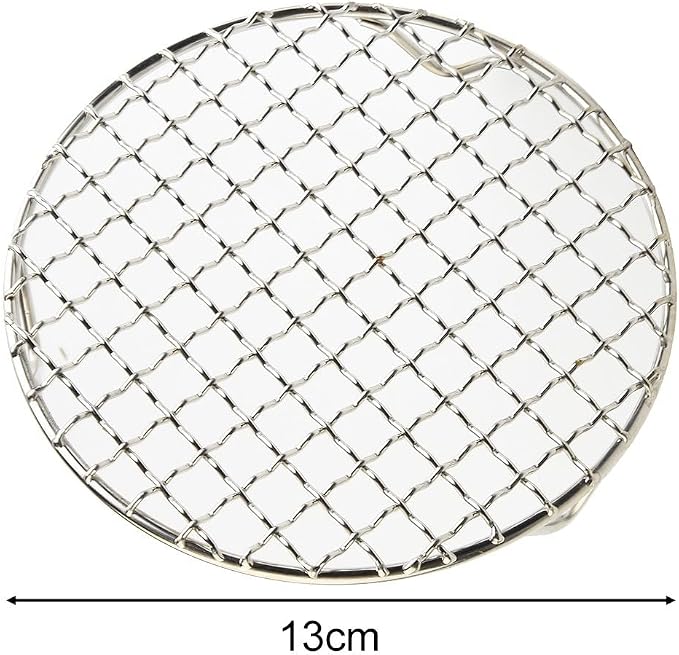 Round Cooling Rack, 201 Stainless Steel Wire Grid With 3 Legs, Electrolytic Polished For Baking, Grilling, Steaming And Food Drying In Kitchen Oven(13cm)