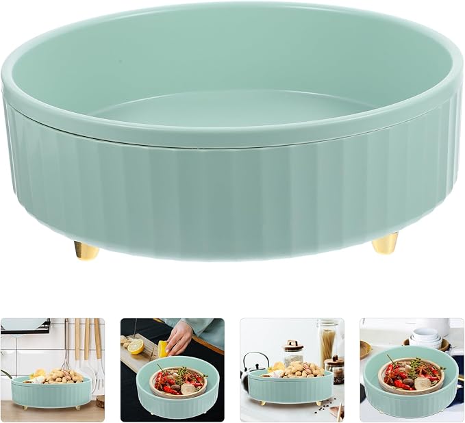 Rotating Shelf Bathroom Storage Tray Cabinet Storage Shelf Condiment Storage Rack Easoning Turntable Rack Food Serving Tray Round Tray Rotating Tray Lipstick to Rotate Desktop Pp