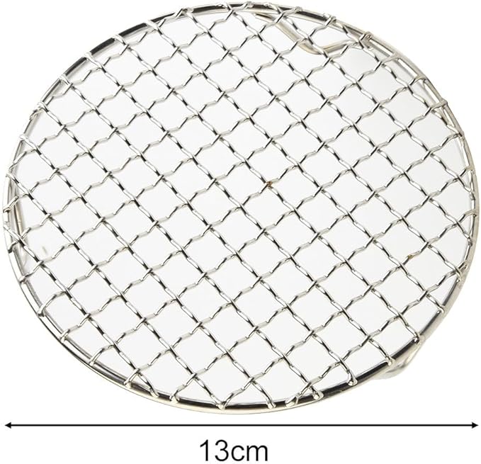 Round Cooling Rack 201 Stainless Steel Wire Baking Grid for Even Air Circulation, for Cooling Cakes, Biscuits, Pizza, Grilling, Drying and Roasting, Silver(13cm)