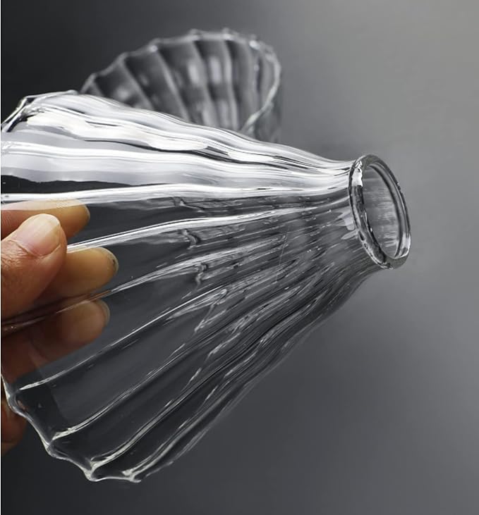 2pcs Glass Funnel Pour Over Coffee Filters,Coffee Drippers