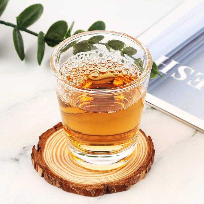 Heavy Base Shot Glasses, 1.5 oz Sets of Clear Shot Glass (4 Pack), Measuring Cup for Espresso, Liquid, and Wine - Heavy Glass (Glass, 4Pack)