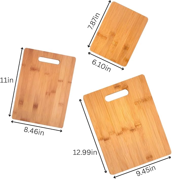 LMH Boards Bamboo Cutting Boards 3 Pack