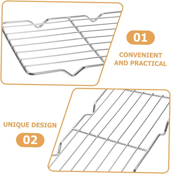Stainless Steel Baking Cooling Rack Multi Functional Roasting Rack for Bbq Grilling Baking and Cooking for Steaks Vegetables and More