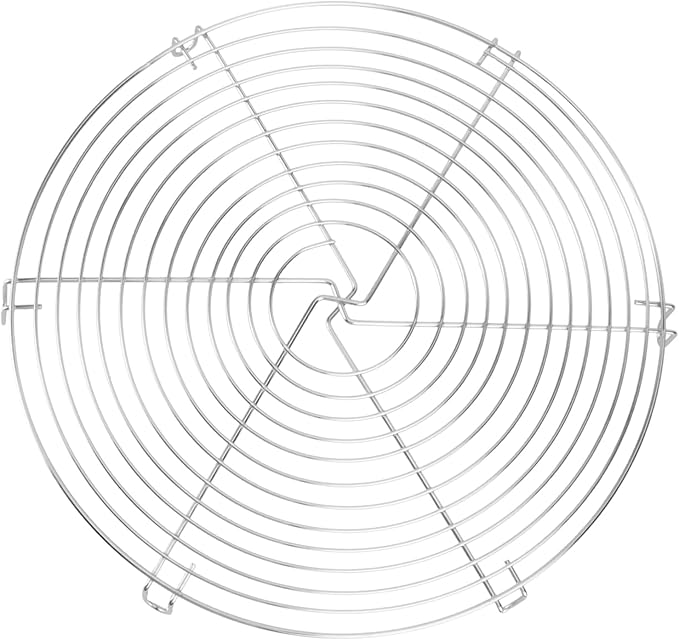 Cabilock 12 Inch Round Cooling Rack for Cake Bread and Biscuit Stainless Steel Wire Steamer Rack for Baking Oven Safe for Home Bakers