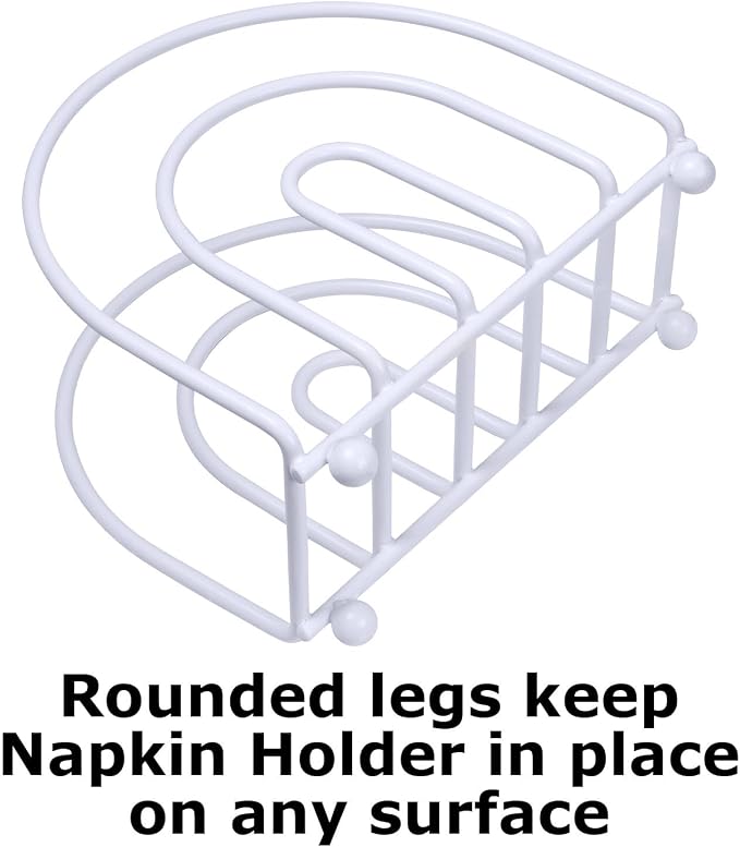 Blue Donuts White Arc Collection Napkin Holder – Napkin Holders for Tables, Modern Napkins Holder, Dining Table Napkin Holders for Kitchen,