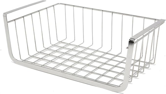 INEX Upper Cabinets Hanging Shelf Kitchen Sink Storage Caddy (Silver, 5.5" H x 15.3" W x 9.2" D)