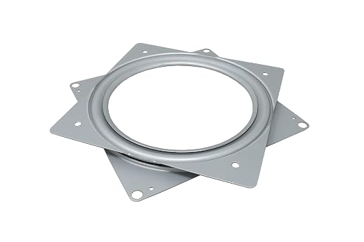 Shepherd Hardware 9548 6-Inch Square Lazy Susan Turntable, 500-lb Load Capacity