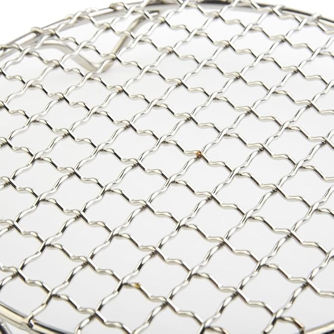 Round Stainless Steel Cooling and Baking Rack, 8mm Thick Wire Oven Grill with Three-Leg Support, Electrolytic Polished for Barbecue, Roasting, Baking, Steaming and Cooling Food(165mm)