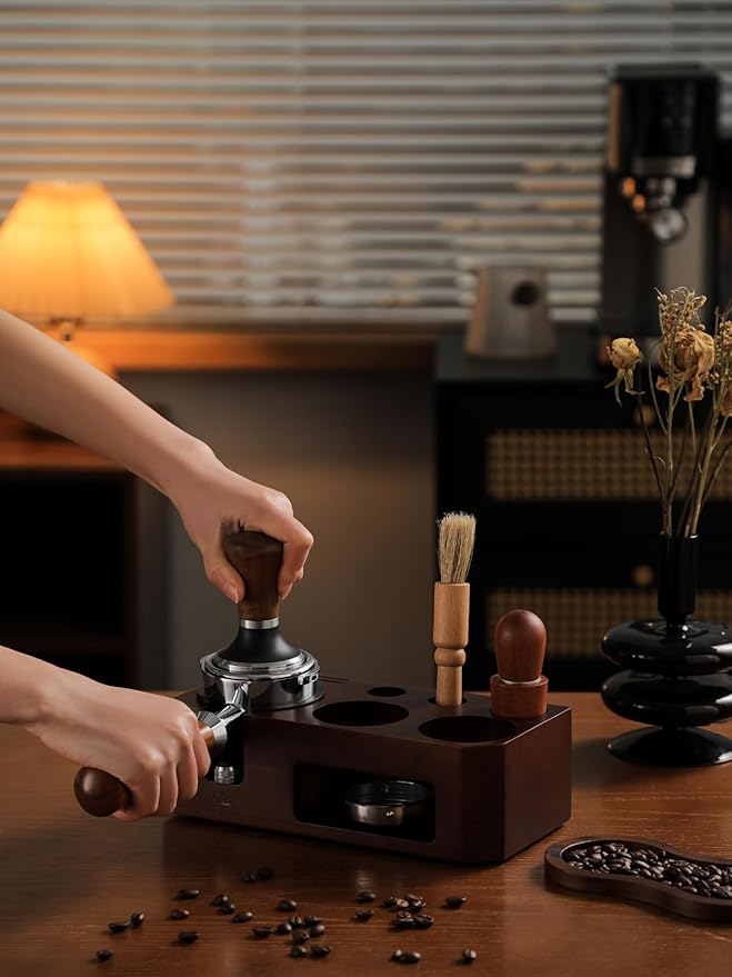 Espresso Tamping Station – Premium Non-Slip Design for Perfect Tamping, Durable & Lightweight, Fits Portafilter Up to 58mm