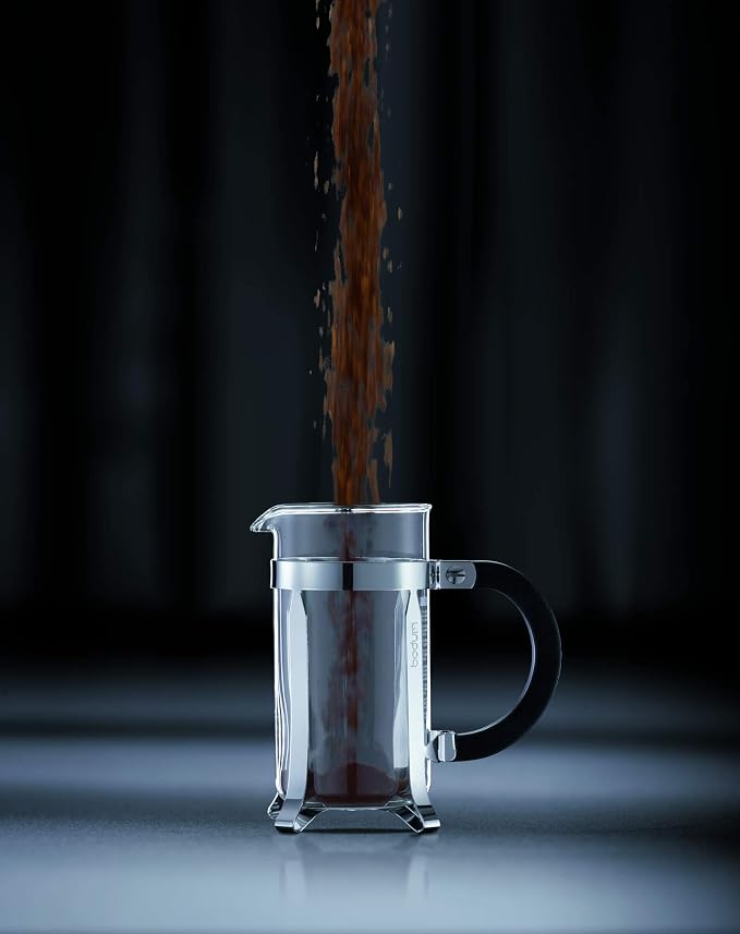 Bodum 12oz Chambord French Press Coffee Maker with BPA-Free Tritan Plastic Carafe, Brushed