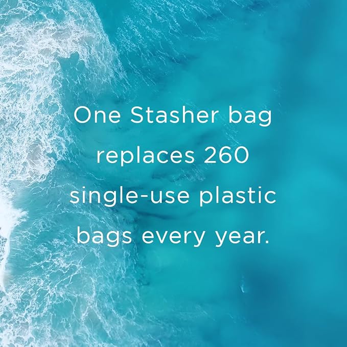 Stasher Premium Silicone Reusable Food Storage Sandwich Bag, Blue, Microwave, Sous Vide, Dishwasher, Oven and Freezer Safe, BPA Free, Leak-free, Eco-friendly, 28 Oz (Pack of 2)