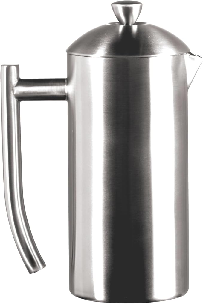 Frieling Double-Walled Stainless-Steel French Press Coffee Maker in Frustration Free Packaging, Brushed, 17 Ounces