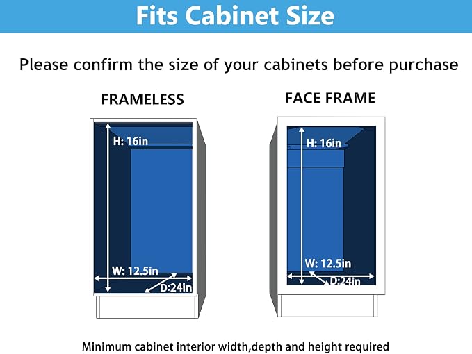 LOVMOR Individual Pull Out Cabinet Organizer, 2 Tier Cabinet Drawers Slide Out, Pots and Pans Organizer and Storage Pantry Shelf for Kitchen (11" W x 21" D)