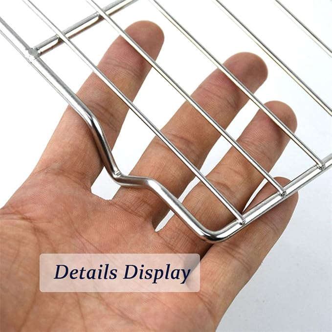 Grilling Rack Heavy Duty Wire Grate Oven Roasting Rack 5.3 x 8.75 inch Rectangle Baking Cooling Steaming with 4 Legs Stainless Steel Rack (5.3"X8.75",22.2X13.5cm)