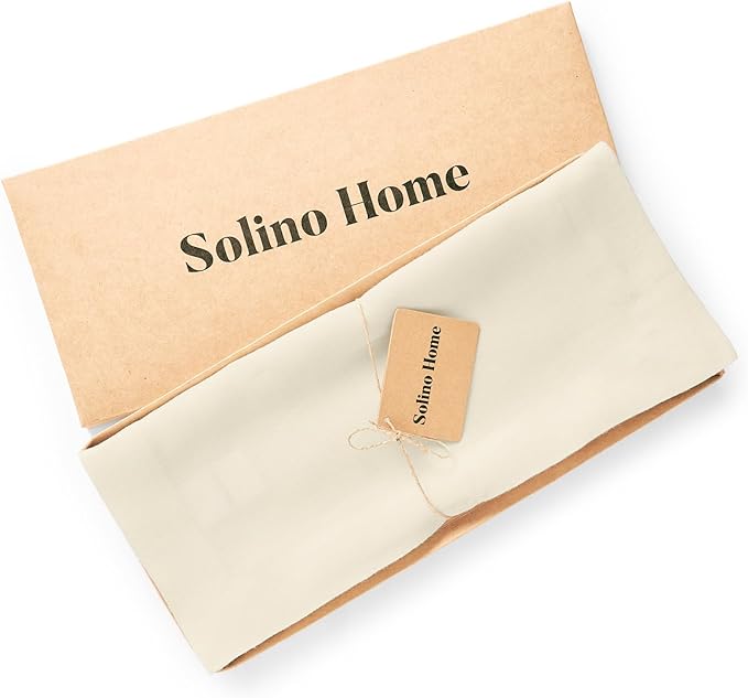 Solino Home 100% Pure Linen Ivory Table Runner 72 Inches - 14 x 72 Inch for Dining, Coffee Tables and Dressers - Sonoma Collection - Spring, Summer