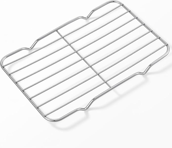 Stainless Steel Cooling Rack, Roasting Racks, Wire Rack for Baking Sheet, 5.3" x 8.46" Heavy Duty Wire Rectangle Oven Grill Racks with 4 Legs for Baking Cooling