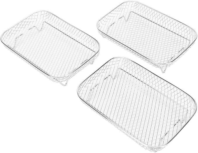 3 Layer Fryer Rack Stainless Steel Stackable Grilling Racks for Baking Cooling and Dehydrating Food Kitchen Accessories Multi Functional Dishwasher Safe Rust Durable