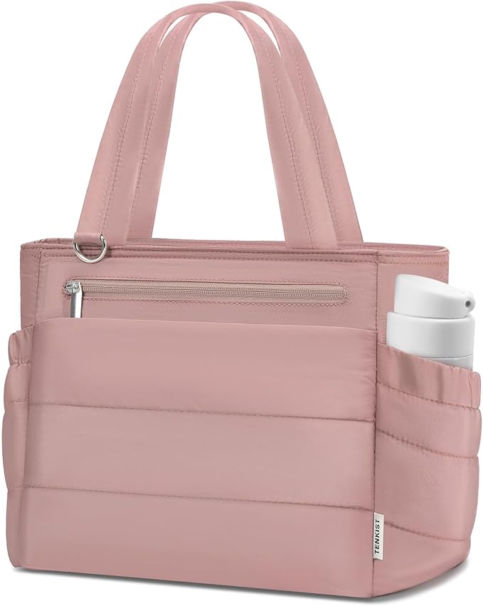 Lunch Box Tote Bag - Versatile Soft Insulated Lunchbox for Women - Lightweight Stylish Simple Lunch Pail Reusable Large Cooler Bag for Adults Work Office Camping Picnic Travel Outdoor Trips Pink 10L