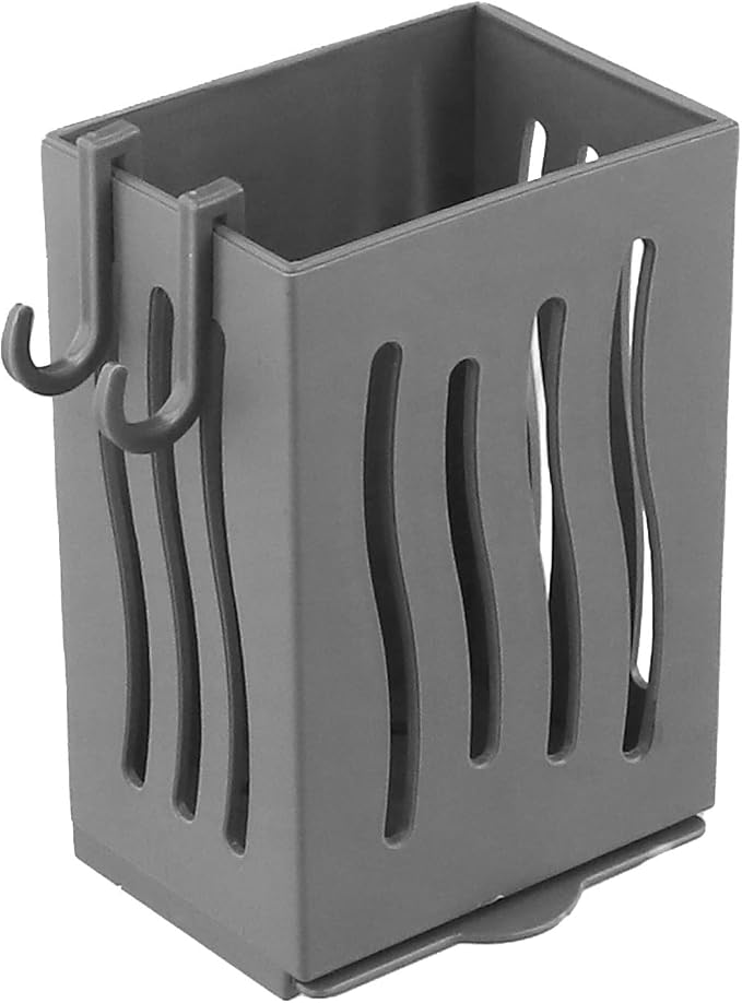 Wall Mounted Utensil Holder with Drip Tray, Kitchen Cutlery Drying Rack and Storage Box for Spoon Fork Brush Sponge, ABS Plastic Sink Side(Grey)