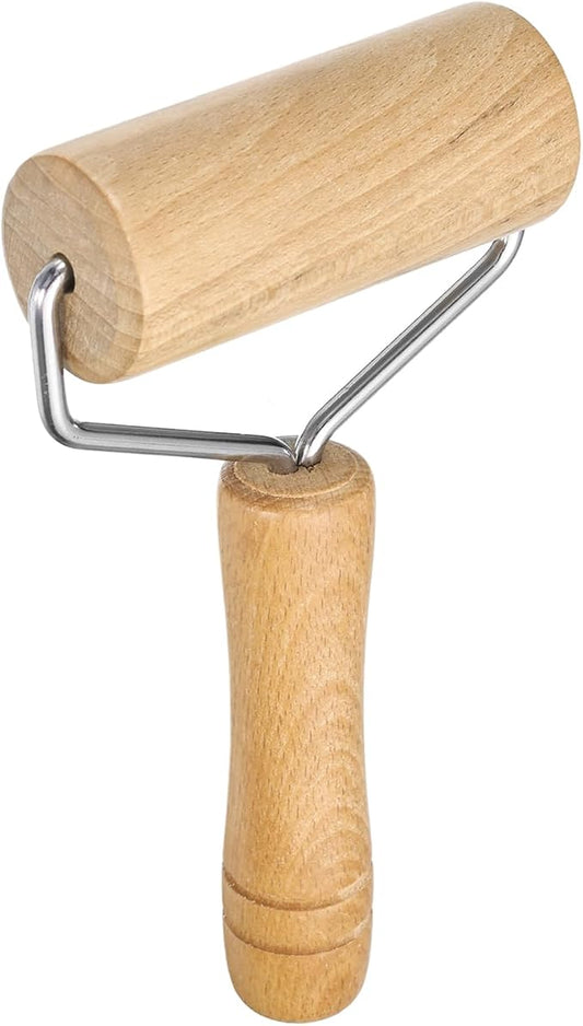 HARFINGTON Rolling Pin 7.28" x 1.57" Y-Maple Wood Handle Non-Stick Fondant Roller Dough Roller Rolling Pins for Baking Cookie Pastry Clay, Wood Color