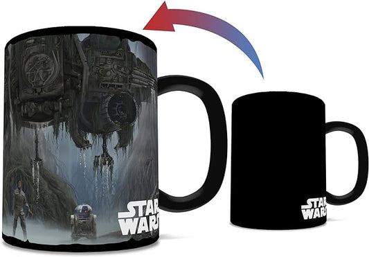 Morphing Mugs Star Wars – Luke Skywalker -Yoda - R2-D2 – Do. Or Do Not. There Is No Try – Thomas Kinkade- One 16 oz Heat Sensitive Clue Mug – Full Image Revealed When HOT Liquid Is Added MMUGC1299