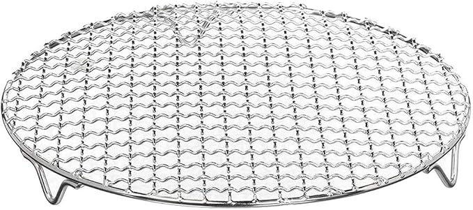 Round Cooling Racks Steaming Grilling Rack Stainless Steel,Fits Air Fryer/Round Cake Pan/Oven & Dishwasher Dia 13.8"