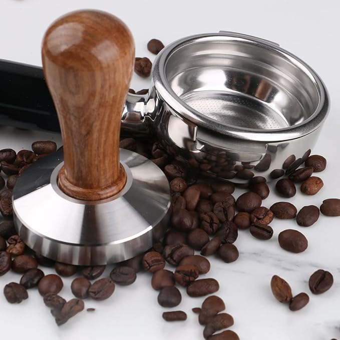 Stainless Steel Coffee Tamper 49mm Barista Espresso Base Coffee Bean Press …