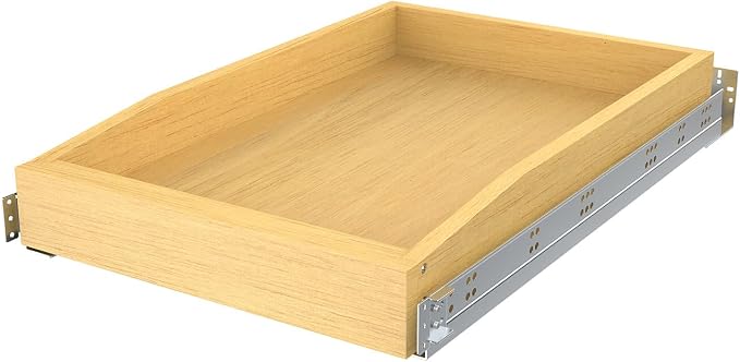 Wooden Pull out Cabinet Organizer 18" W x 21" D x 4.3" H, Heavy Duty Slide Out Drawers Pull-Out Home Organizers for Kitchen Cabinets