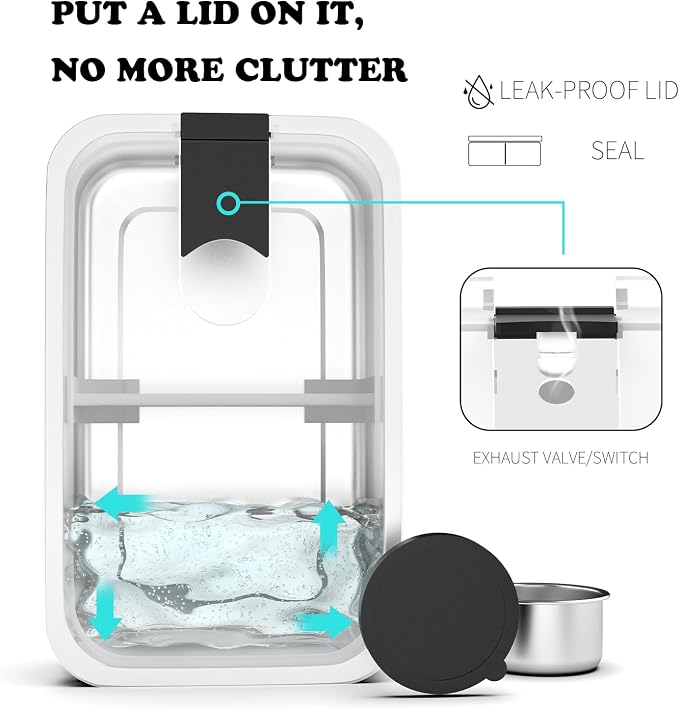 Bakpoco Stainless Steel Bento Lunch Box, 42oz Leak-Proof Metal Lunch Box Containers, Microwave-Safe, with Adjustable Divider, Convenient Lunchbox for Work, Travel
