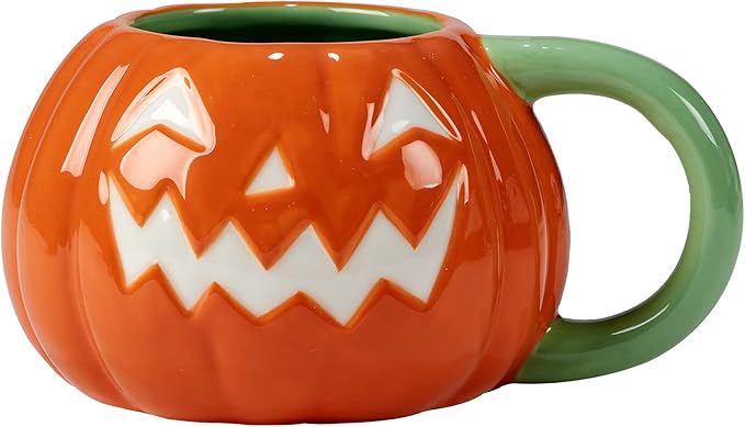 Scaredy Cat 3-D Ceramic Halloween Mugs, Set of 4 – Add spooky fun to your fall mornings with ghost, pumpkin, skull, and black cat designs, perfect for coffee, cocoa, or festive party drinks