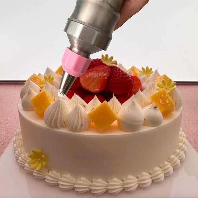 Dessert Decorating Piping Syringe Set Cake Decorating Tool Cookie Gun Press,Icing Decoration Gun,Frosting Piping Kit 6 Piping Icing Nozzles for Baking,Cupcake,Deviled Eggs Gifts for Mom Grandma Women