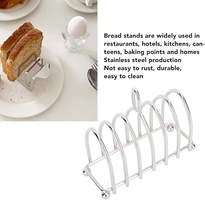 Stainless Steel Bread Rack - Durable Bread Holder for Kitchen Countertop, Vintage Design Baking Cooling Rack, Easy Clean(Style 3)
