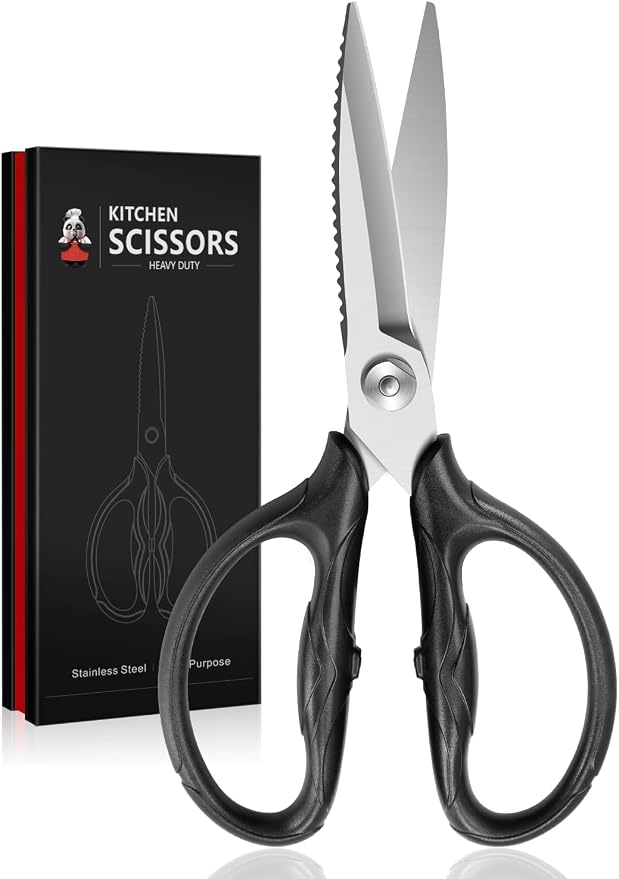 SHAN ZU 8.4" Heavy Duty Kitchen Scissors - Professional Japanese 5Cr15MoV Stainless Steel Shears, All Purpose Detachable Shears for Meat/Herbs/Poultry, Dishwasher Safe, Gift Box Included