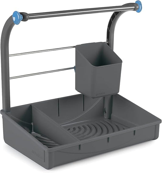 Polder Under Sink Storage Caddy, Kitchen and Bathroom Organization and Storage with Tray, Easy-to-Assemble, 16.75" x 10.5" x 16.5"