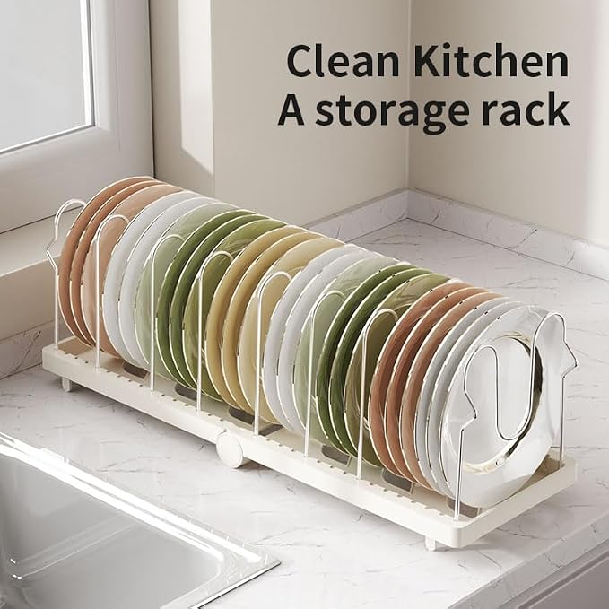 Pots and Pans Organizer under Cabinet,15.35" Height 8 Tier Pot Organizers Rack,Heavy-Duty Pot & Pan Organizer,Adjustable Pan Organizer under Cabinet Kitchen Organization and Storage,Black