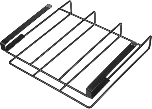 Hanging Cutting Board Rack Cabinet Organizer Metal Holder for Kitchen Supplies Storage with Pot Lid and Mug Space 10.23X9.84X2.75 Inch