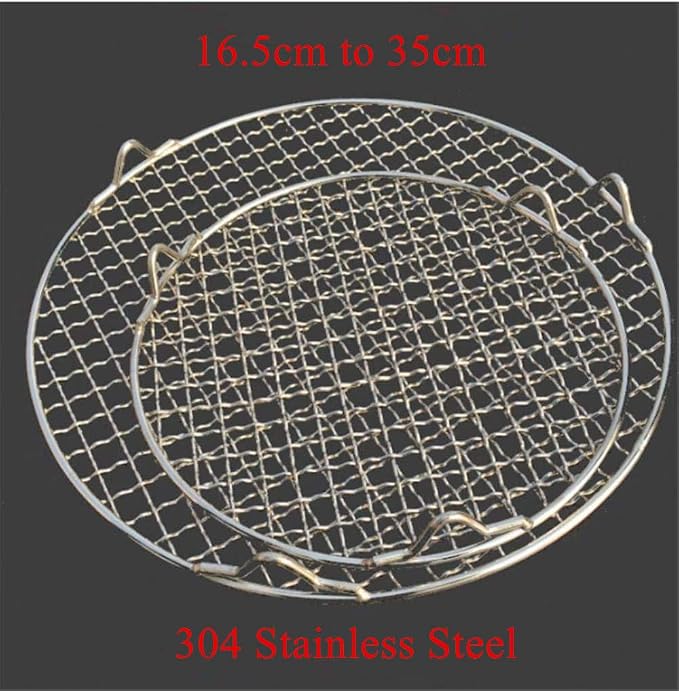 Round Cooling Racks Steaming Grilling Rack Stainless Steel,Fits Air Fryer/Round Cake Pan/Oven & Dishwasher Dia 7.5"