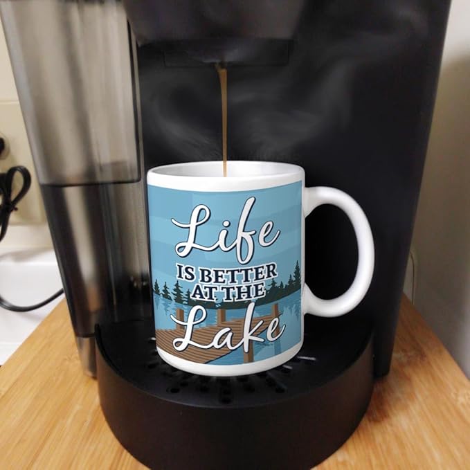 ThisWear Vacation Gifts Life Is Better at the Lake Coffee Mug Set