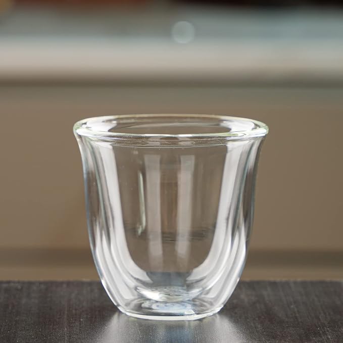Brod & Taylor Double-Wall Insulated Espresso Glass Cups (Set of 2, 2oz / 60ml)