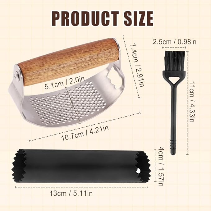 2026 Upgraded Garlic Press Rocker, Stainless Steel Garlic Crusher, Mincer and Choppe, Ergonomic Handle, Easy Kitchen Gadget for Effortless Smashing, Home and Kitchen Utensils Accessories, Cooking (2)