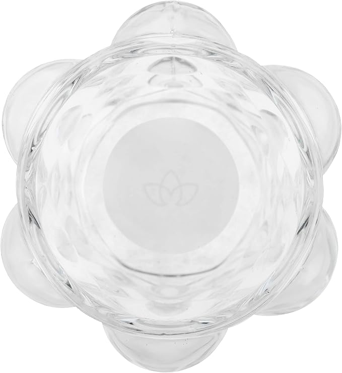 Karma, Lucia Hobnail Votive, Tea Lights Candle Holder, Glass Votive Candle Holders for Table Decorations, Baby Shower, Birthday Party, Weddings and Home Decor, Clear (Pack of 2)