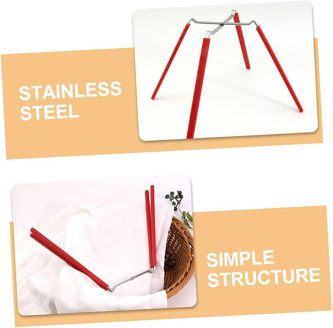 Stable Chiffon Cake Cooling Rack Stainless Steel Construction Non-slip Silicone Prongs Baking Tool