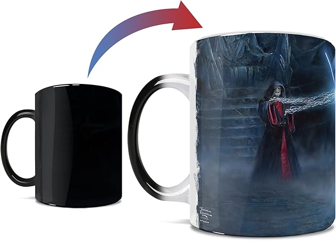 Morphing Mugs Star Wars – Rey vs Palpatine – Rey's Awakening – Thomas Kinkade Studios - One 11 oz Color Changing Ceramic Mug – Image Revealed When HOT Liquid Is Added! MMUG1223