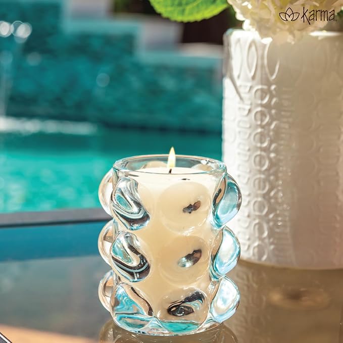 Karma, Lucia Hobnail Votive, Tea Lights Candle Holder, Glass Votive Candle Holders for Table Decorations, Baby Shower, Birthday Party, Weddings and Home Decor, Clear