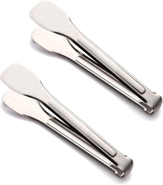 Tenta Kitchen 2Pcs 9-Inch Cooking Tongs, Stainless Steel Serving Tongs for Barbecue, Cooking, Salad, Grilling, Serving and Frying