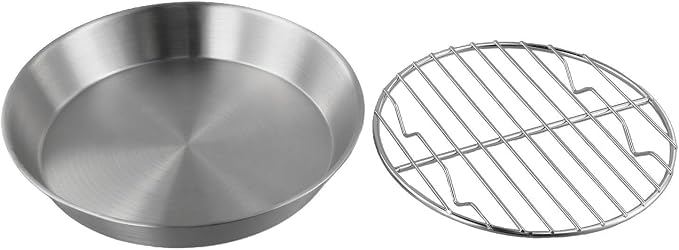 Round Cooling Rack,Stainless Steel Round Baking Pan With Cooling Rack For Effortless Cooking And Cleanup In The For Kitchen(20cm)