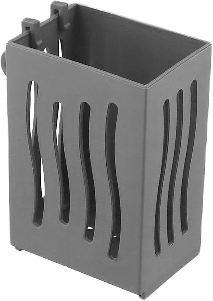 Wall Mounted Utensil Holder with Drip Tray, Kitchen Cutlery Drying Rack and Storage Box for Spoon Fork Brush Sponge, ABS Plastic Sink Side(Grey)