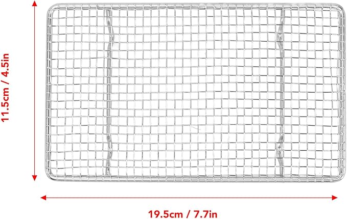 Cooling Rack for Baking, Half Sheet Pan Cooling Racks Cooling Racks for Baking Stainless Steel Wire Cooking Rack High Temperature Oven Safe for Cooking Roasting Grilli (Rectangular 19.2cm)
