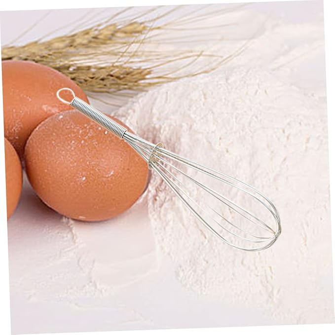 Mobestech Stainless Steel Handheld Balloon Whisk Manual Egg Frother Cooking Utensil for Home and Kitchen Use for Whisking Blending and Beating