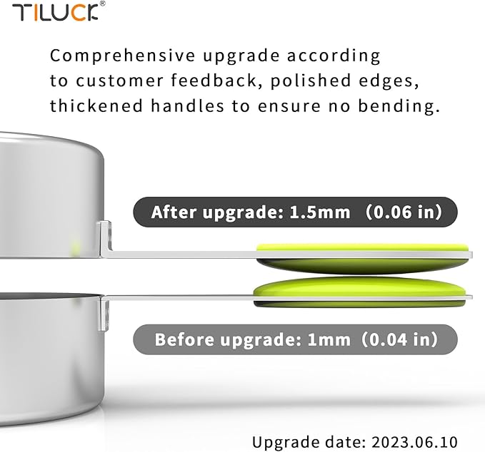TILUCK Measuring Cups and Spoons Set, Stainless Steel, Kitchen Utensils for Cooking and Baking (10)